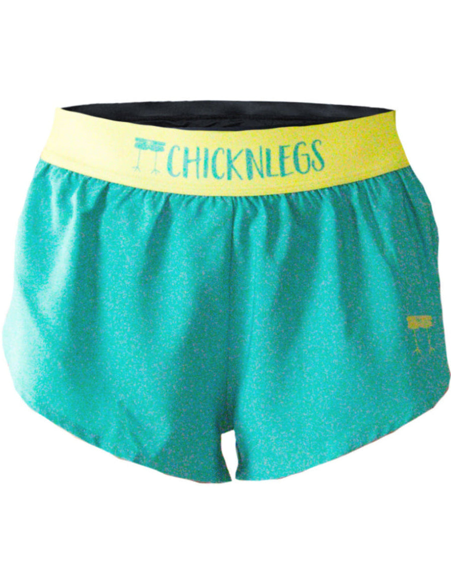 Women's Aqua–Limeade 1.5" Split Shorts
