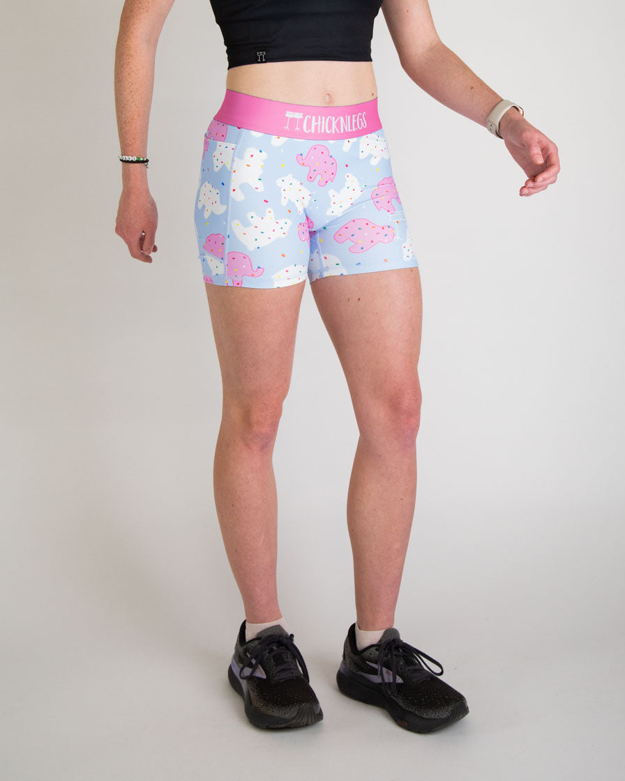 Women's Animal Cookies 3" Compression Shorts