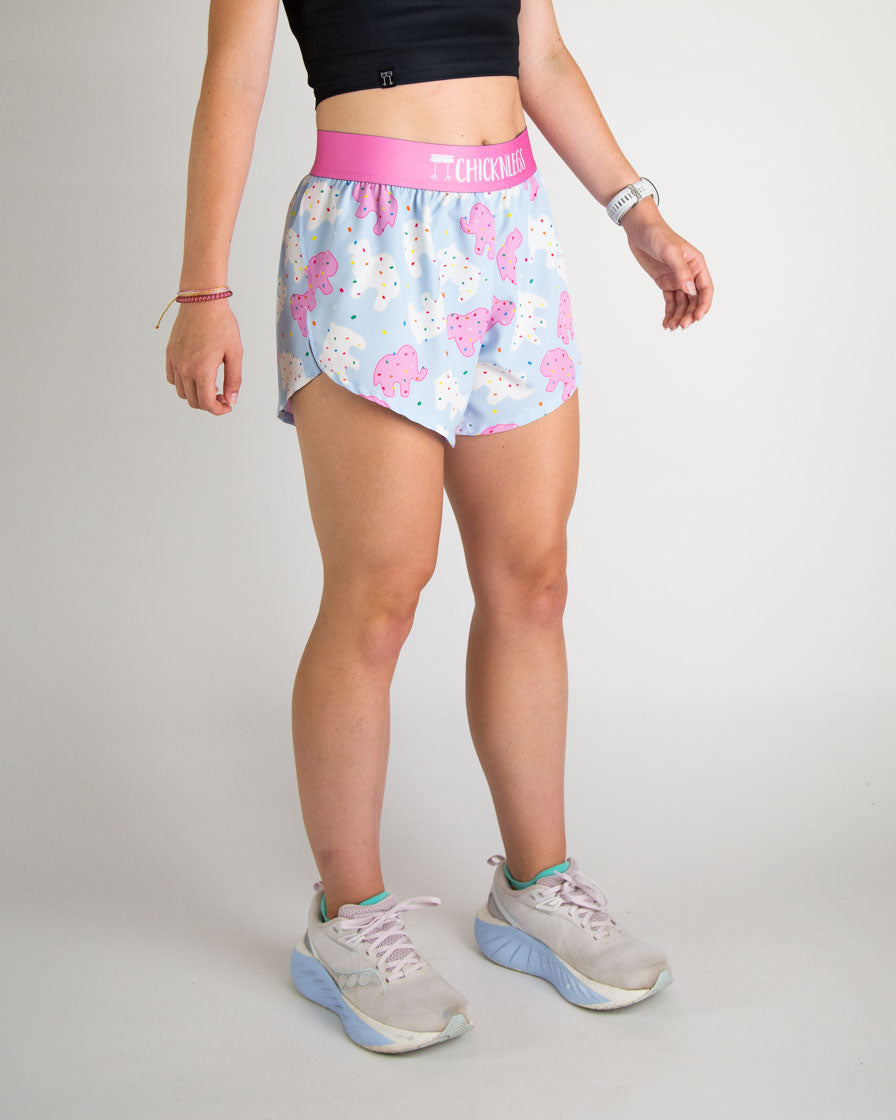 Women's Animal Cookies 4" Split Shorts