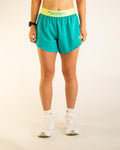 Women's Aqua–Limeade 4" Split Shorts