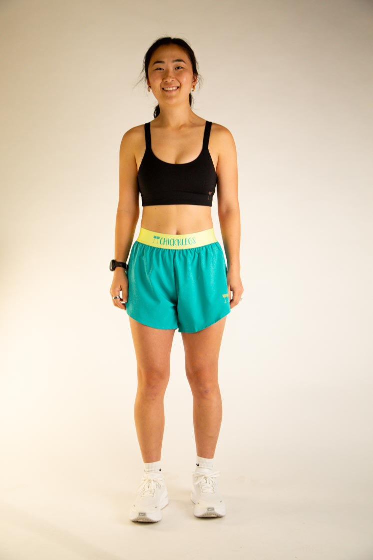 Women's Aqua–Limeade 4" Split Shorts