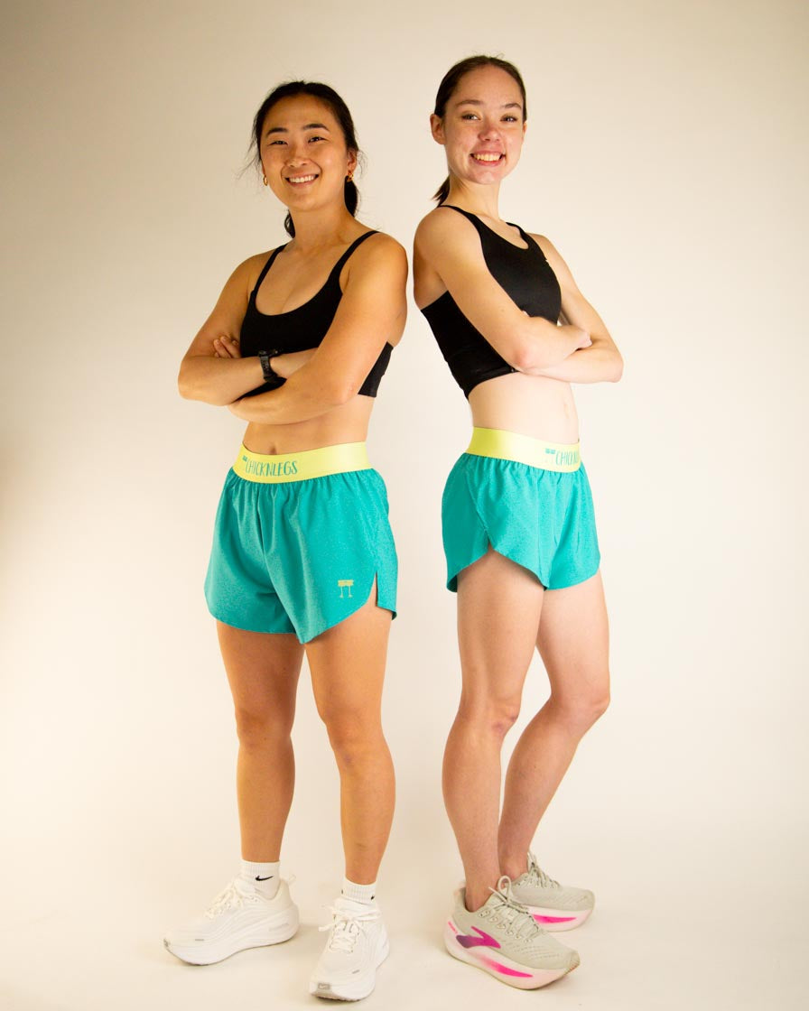 Women's Aqua–Limeade 1.5" Split Shorts