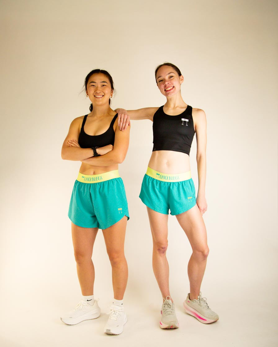 Women's Aqua–Limeade 4" Split Shorts